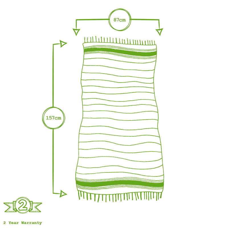 Turkish Cotton Bath Towel - 160cm x 90cm - By Nicola Spring