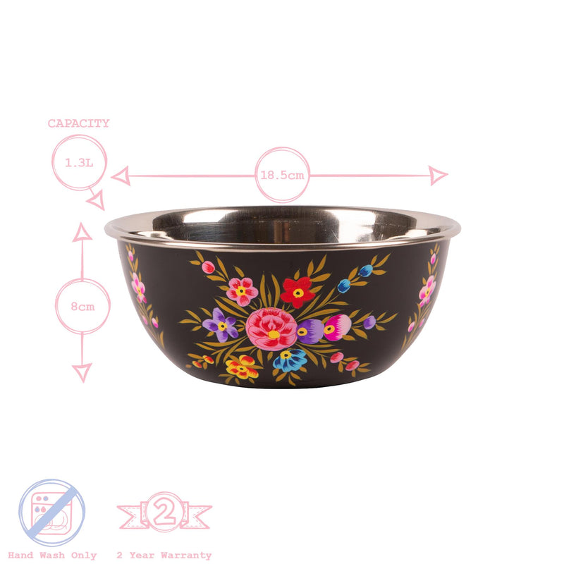 Pansy Hand-Painted Picnic Pasta Bowl - 18.5cm - By BillyCan