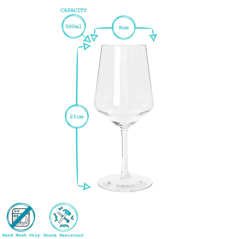 500ml Reusable Plastic Wine Glass - By Argon Tableware