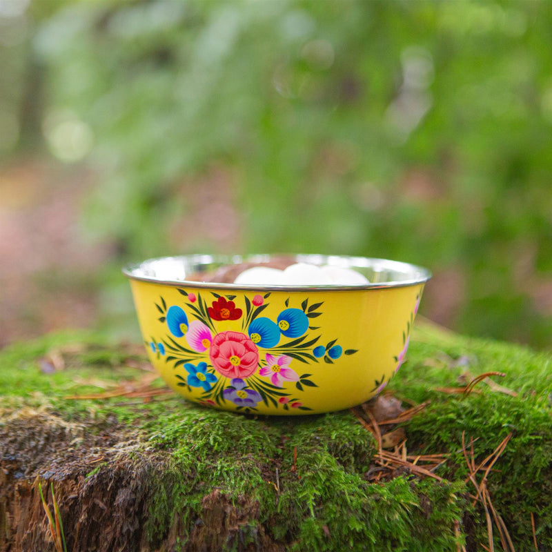 Pansy Hand-Painted Picnic Snack Bowl - 14.5cm - By BillyCan