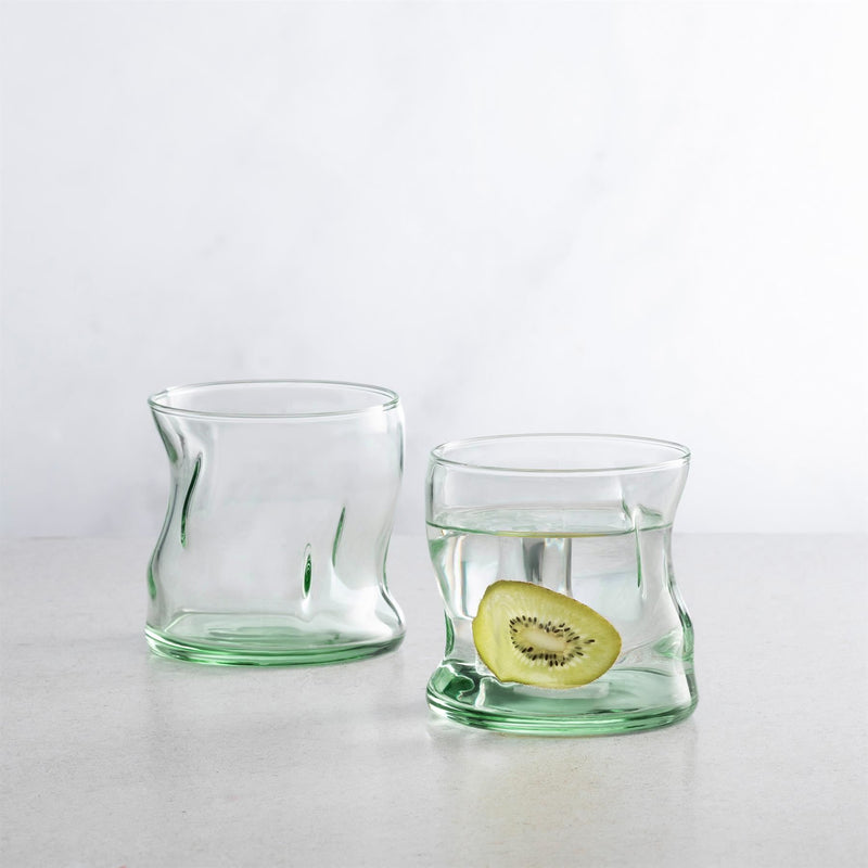 340ml Aware Amorf Recycled Glass Tumbler - Green - By Pasabahce