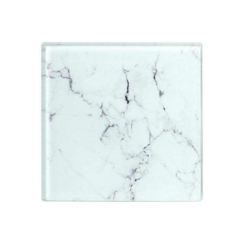 Square Glass Coaster - Marble - By Harbour Housewares