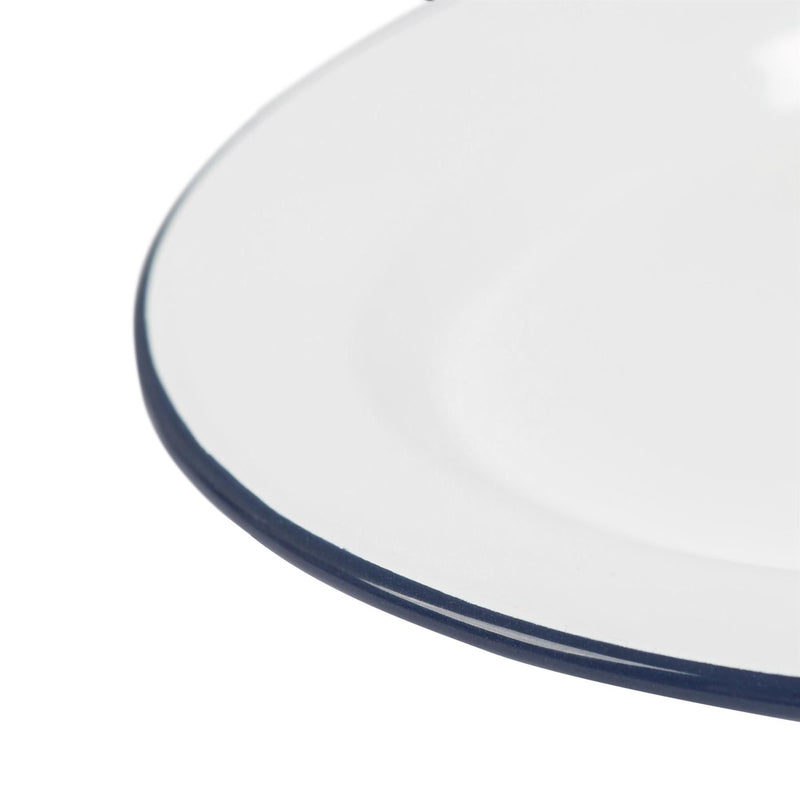 White Enamel Serving Platter - 30.5cm x 22.5cm - By Argon Tableware