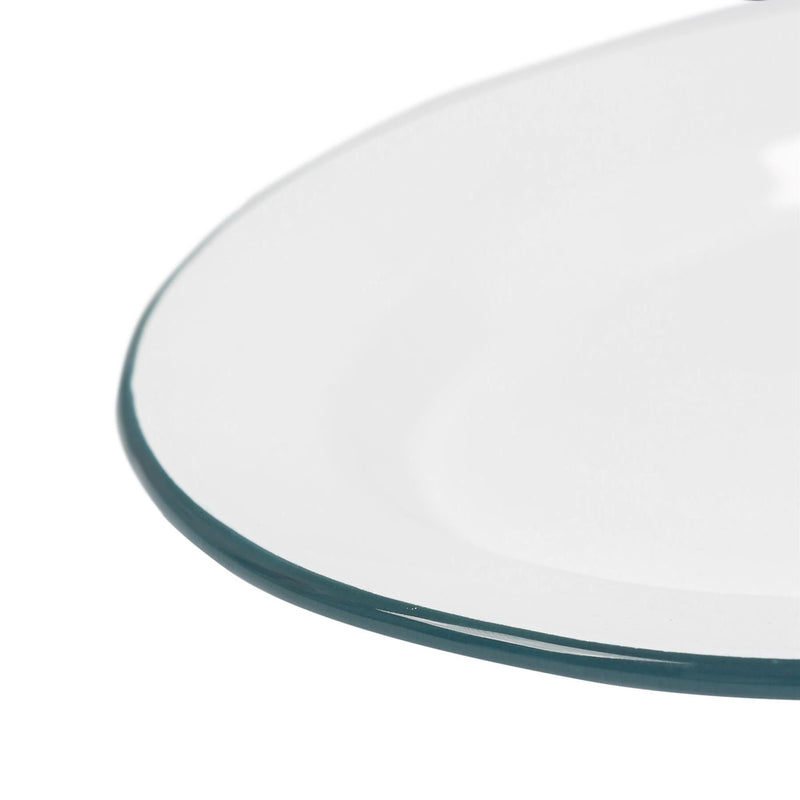 White Enamel Serving Platter - 30.5cm x 22.5cm - By Argon Tableware