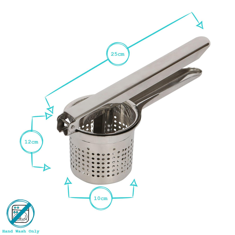 Stainless Steel Potato Ricer - 25cm - By Argon Tableware