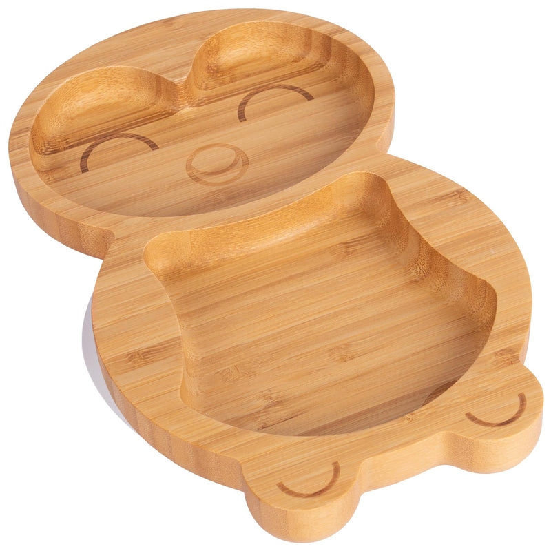 Bamboo Penguin Baby Feeding Plate with Suction Cup - By Tiny Dining