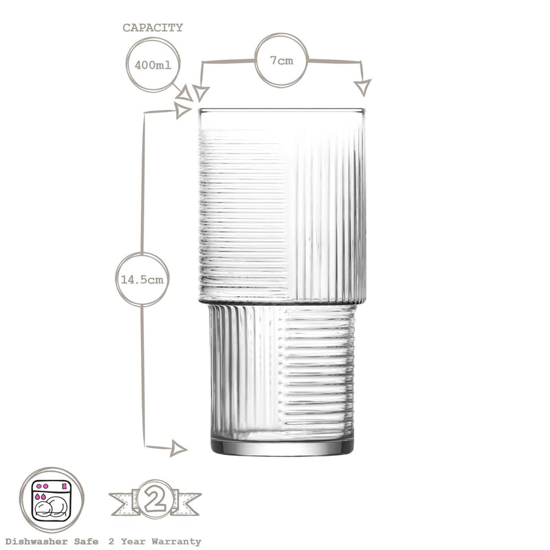 400ml Helen Stacking Highball Glass - By LAV