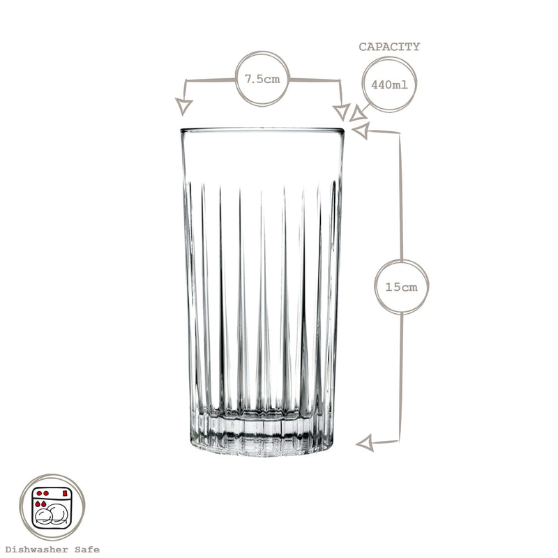 440ml Timeless Highball Glass - By RCR Crystal