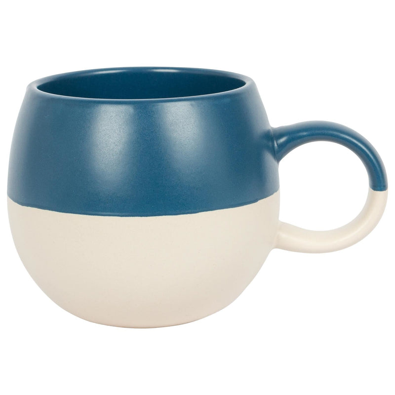 340ml Dipped Sphere Stoneware Mug - Navy - By Nicola Spring