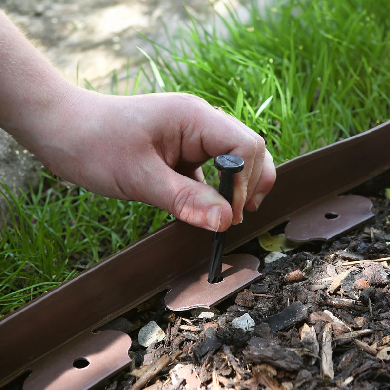 Flexible Plastic Lawn & Path Edging - 10m x 4cm - By Harbour Housewares