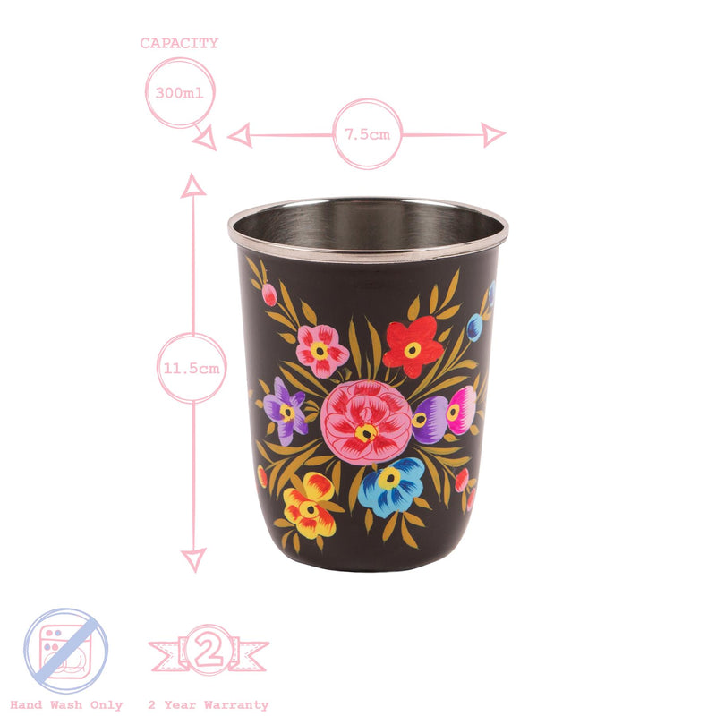 Pansy 300ml Hand-Painted Picnic Cup - By BillyCan