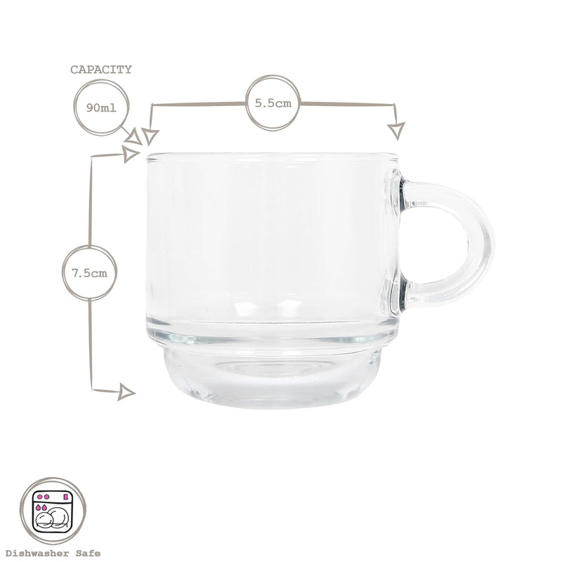 90ml Cozy Stacking Glass Espresso Cup - By LAV