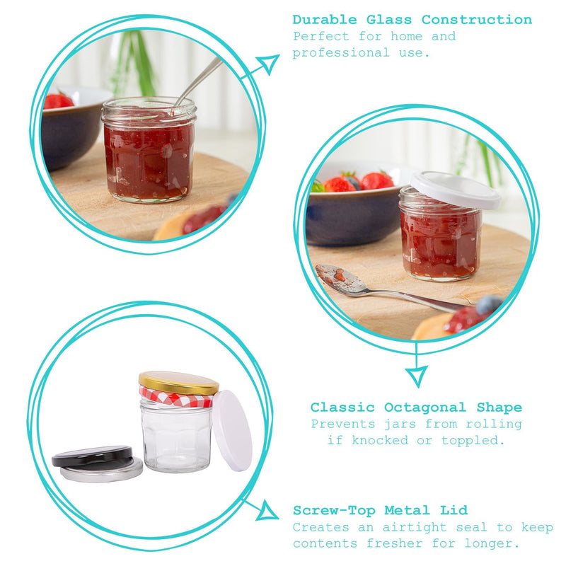 130ml Glass Jam Jar with Lid - By Argon Tableware