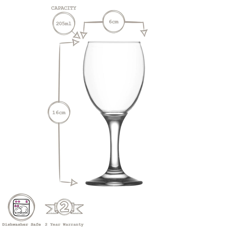 205ml Empire White Wine Glass - By LAV