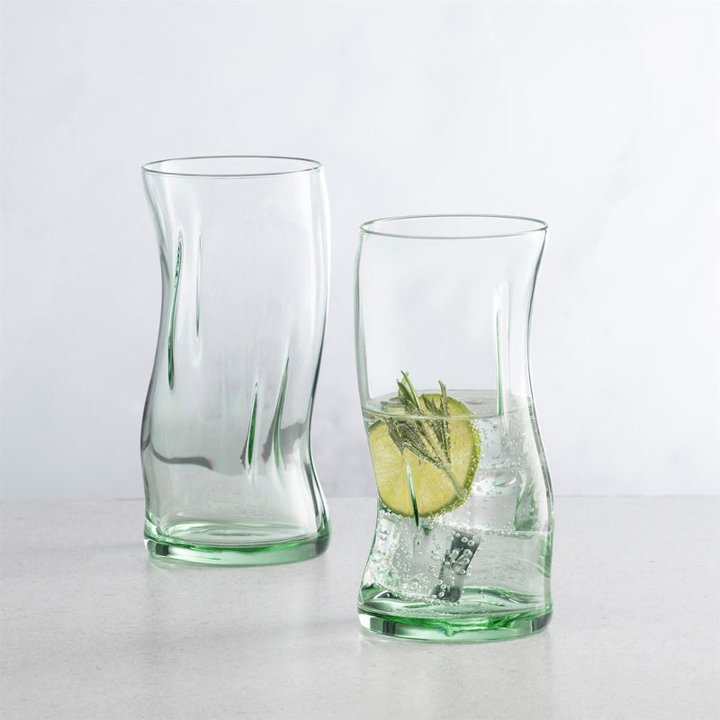 400ml Aware Amorf Recycled Highball Glass - Green - By Pasabahce