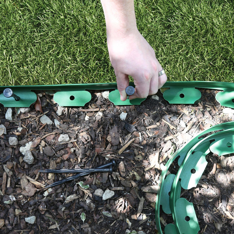 Flexible Plastic Lawn & Path Edging - 10m x 4cm - By Harbour Housewares