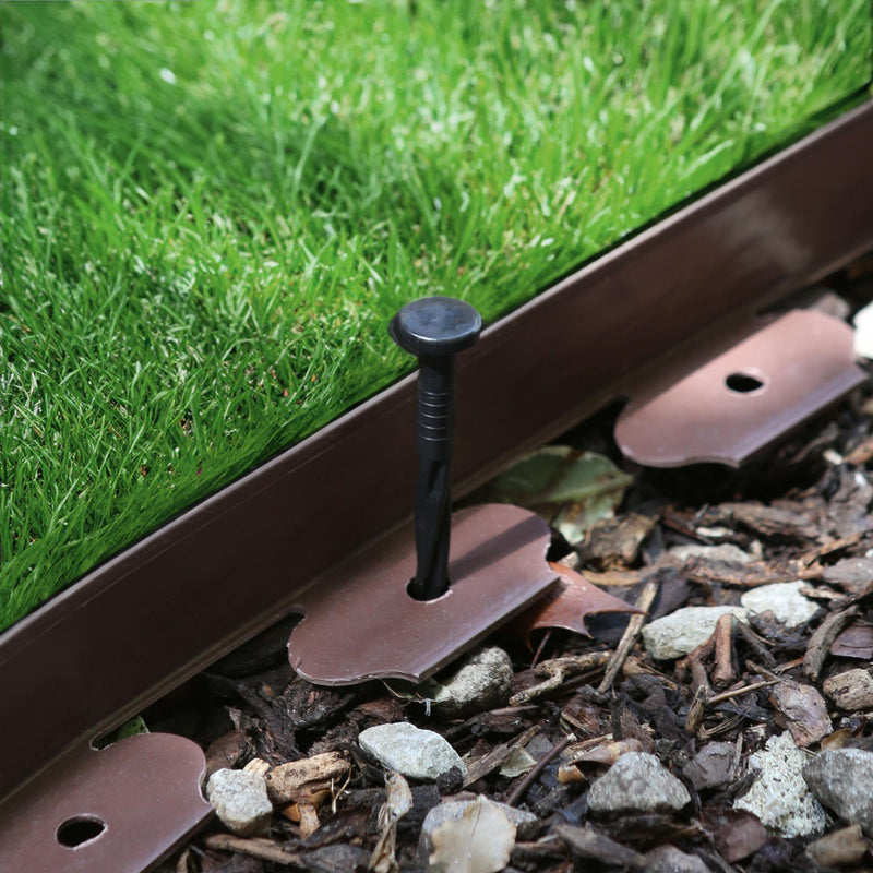 Flexible Plastic Lawn & Path Edging - 10m x 4cm - By Harbour Housewares