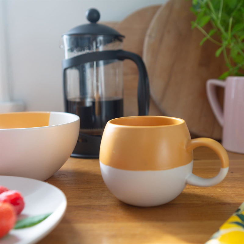 340ml Dipped Sphere Stoneware Mug - Navy - By Nicola Spring