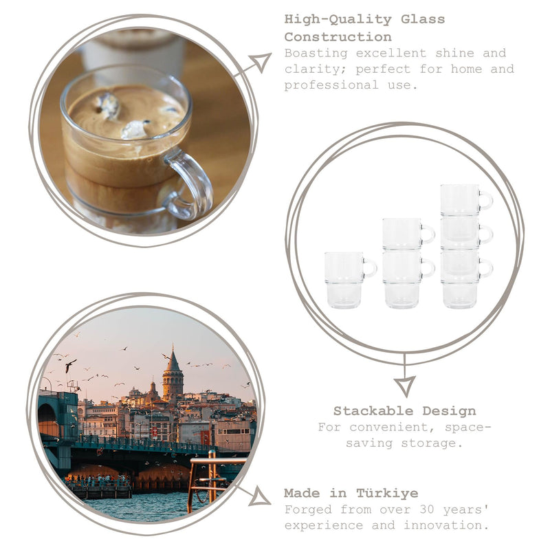 90ml Cozy Stacking Glass Espresso Cup - By LAV