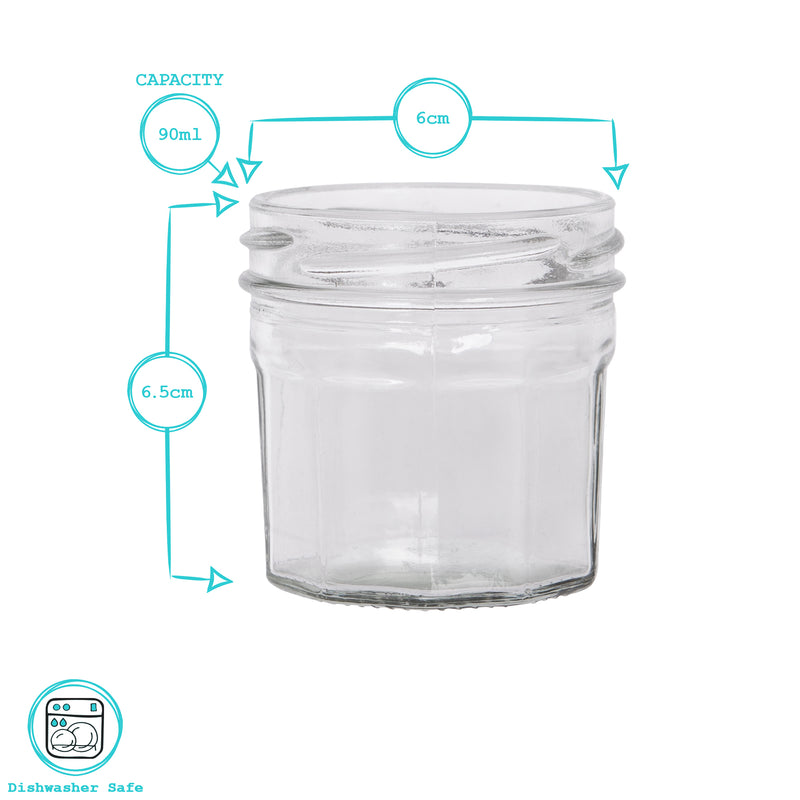 90ml Glass Jam Jar - By Argon Tableware