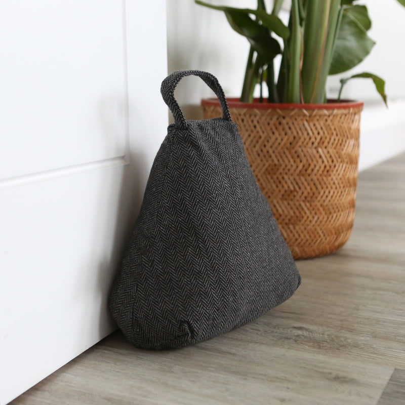 Nicola Spring Fabric Door Stop - Grey Triangle