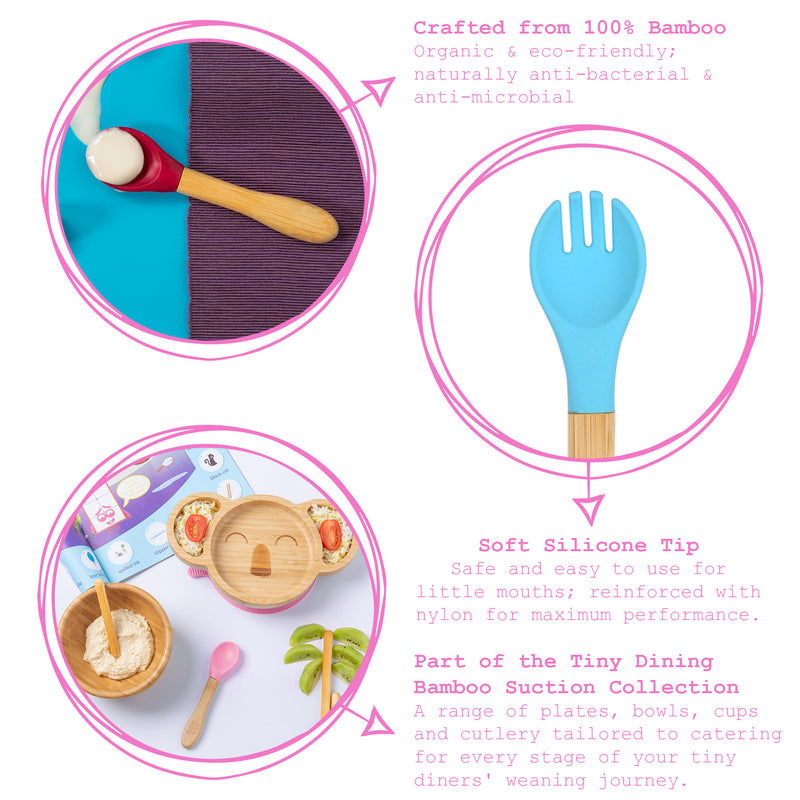 Bamboo Baby Weaning Fork with Silicone Tip - By Tiny Dining