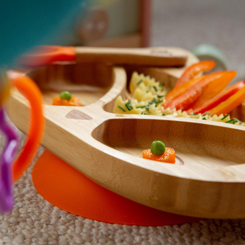 Bamboo Fox Baby Feeding Plate with Suction Cup - By Tiny Dining