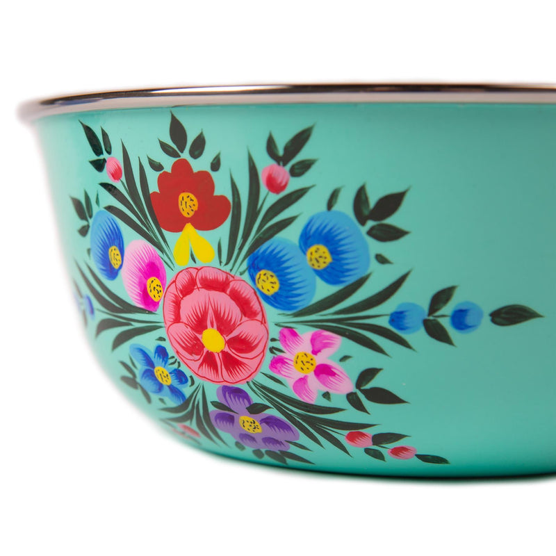 Pansy Hand-Painted Picnic Pasta Bowl - 18.5cm - By BillyCan