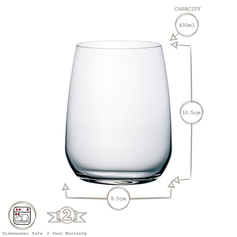 430ml Restaurant Glass Tumbler - By Bormioli Rocco