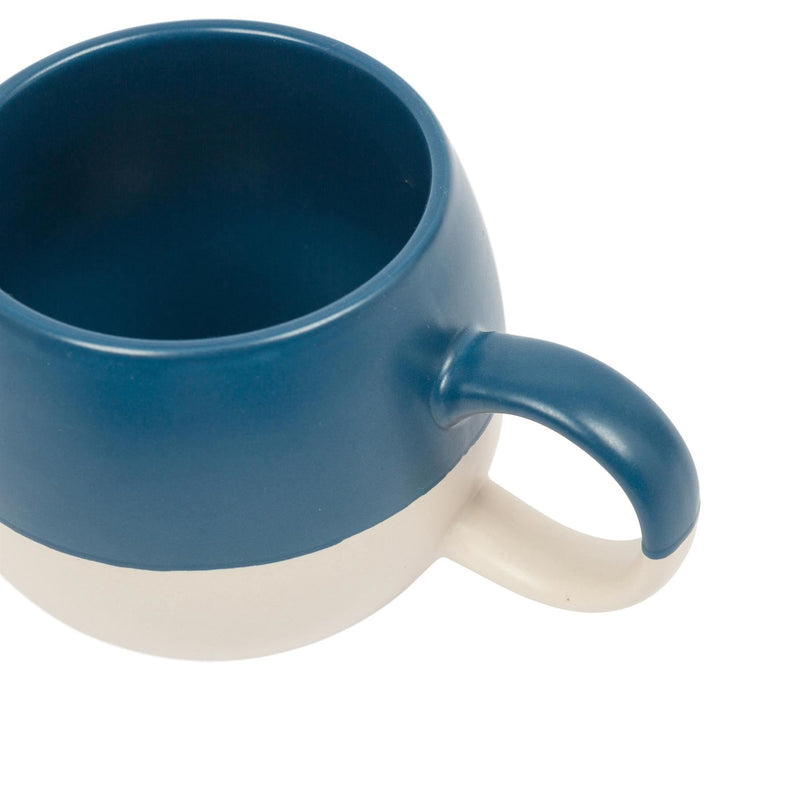 340ml Dipped Sphere Stoneware Mug - Navy - By Nicola Spring