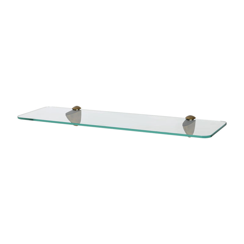 Rounded Floating Glass Bathroom Shelf - 50cm - By Harbour Housewares