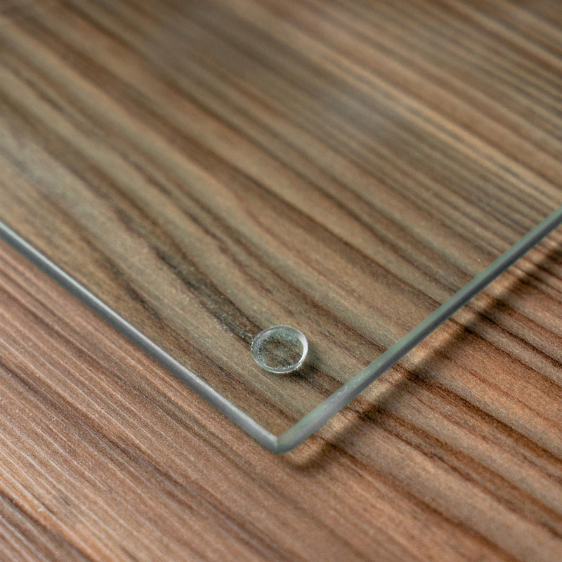 Rectangle Glass Chopping Board - 30cm x 20cm - Clear - By Harbour Housewares