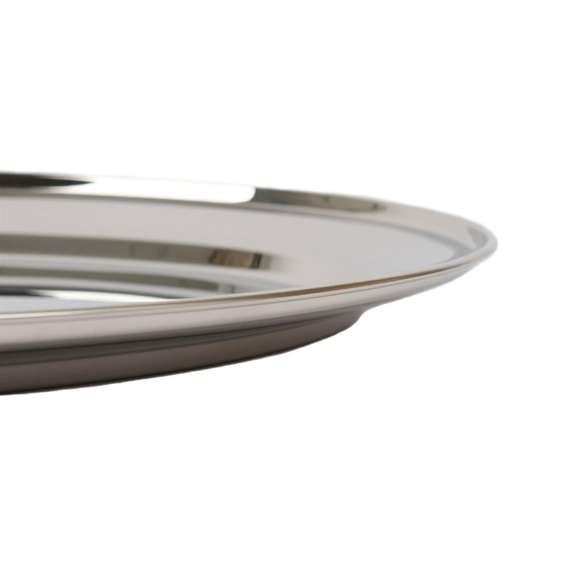 40cm x 27cm Oval Stainless Steel Serving Platter - By Argon Tableware