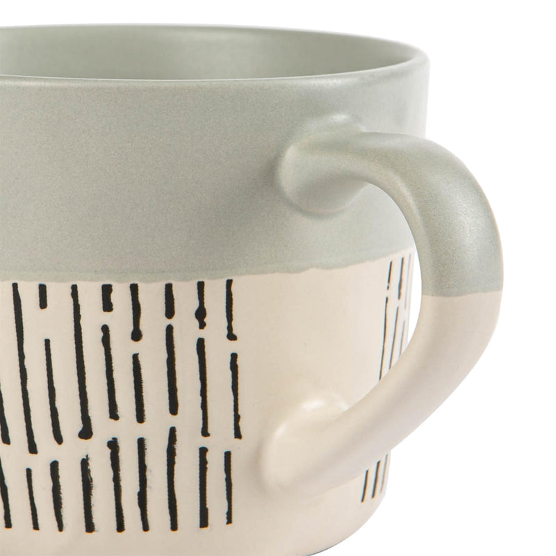 450ml Dipped Dash Stoneware Coffee Mug - By Nicola Spring