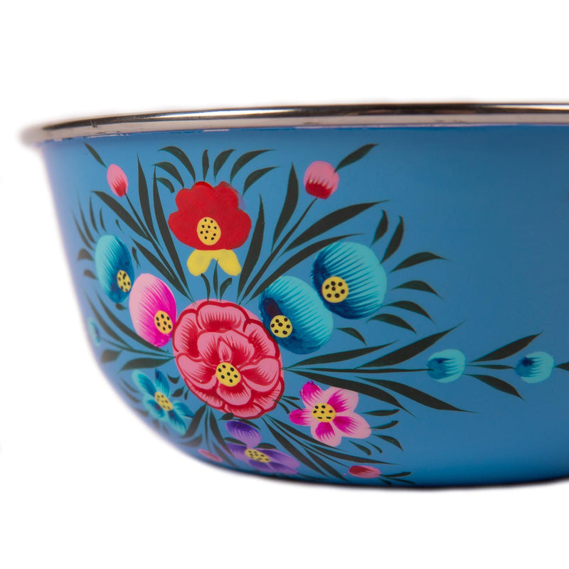 Pansy Hand-Painted Picnic Pasta Bowl - 18.5cm - By BillyCan