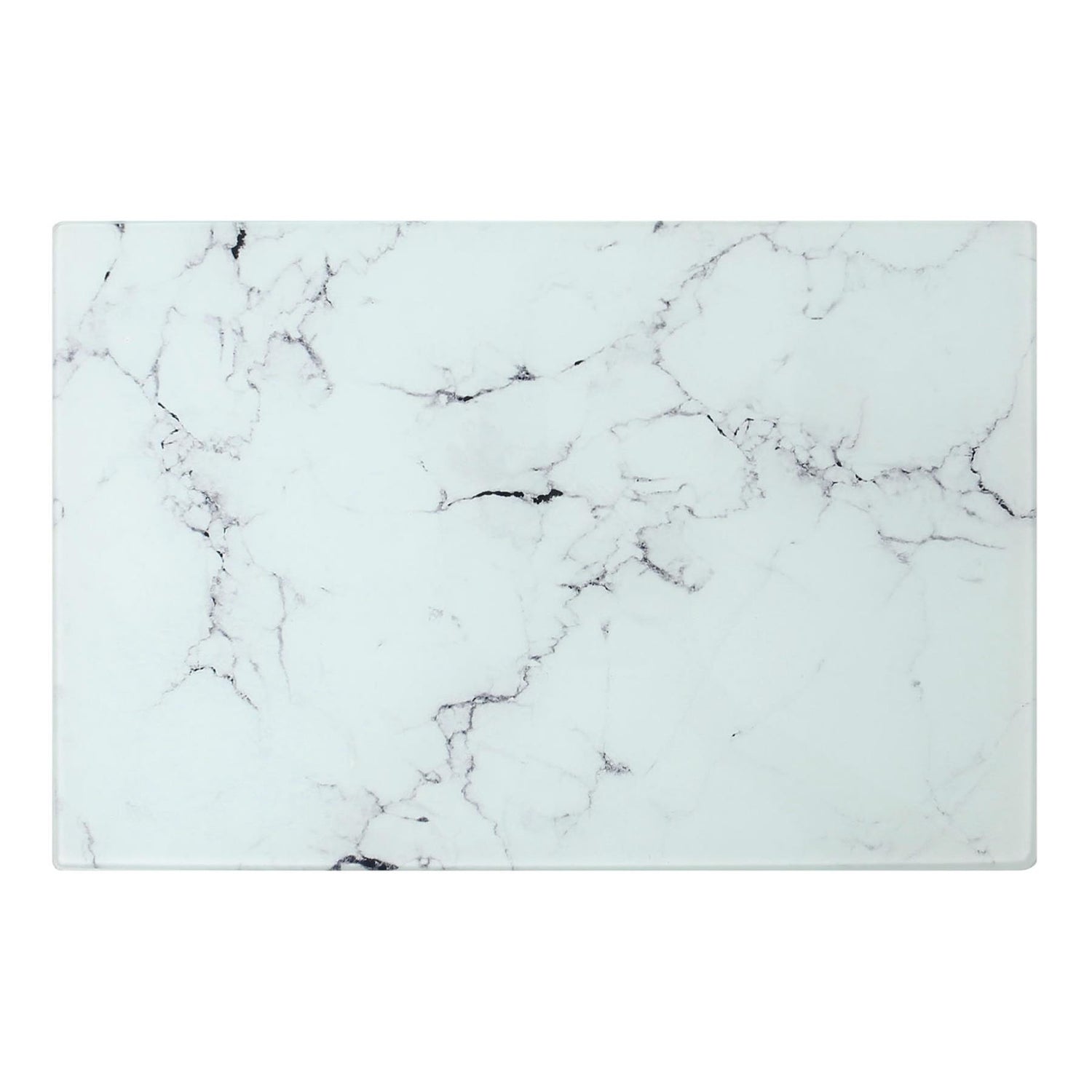 Rectangle Glass Chopping Board - 40cm x 30cm - Marble