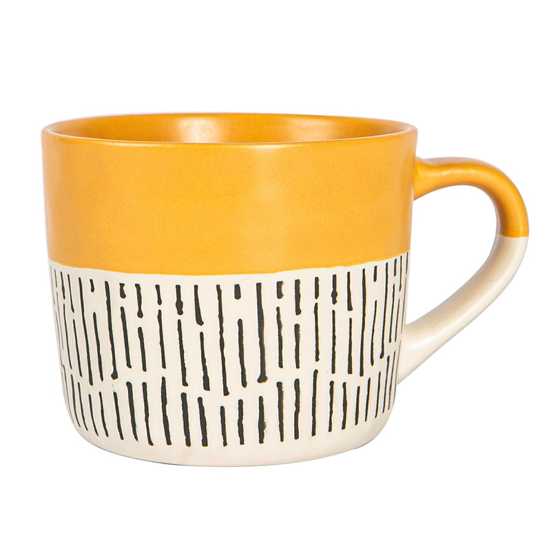 450ml Dipped Dash Stoneware Coffee Mug - By Nicola Spring