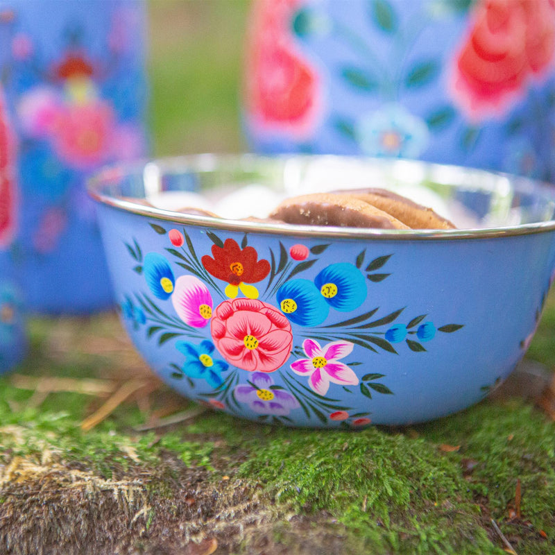 Pansy Hand-Painted Picnic Snack Bowl - 14.5cm - By BillyCan