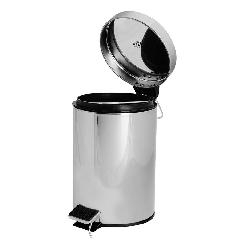 3L Round Stainless Steel Pedal Bin - By Harbour Housewares