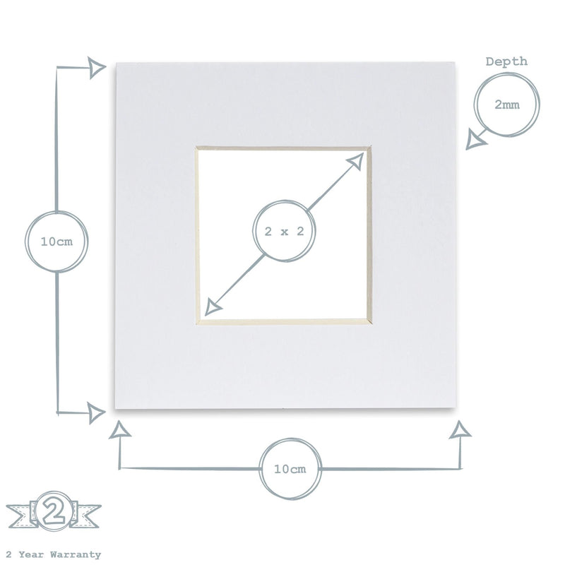 2" x 2" Picture Mount for 4" x 4" Frame - By Nicola Spring