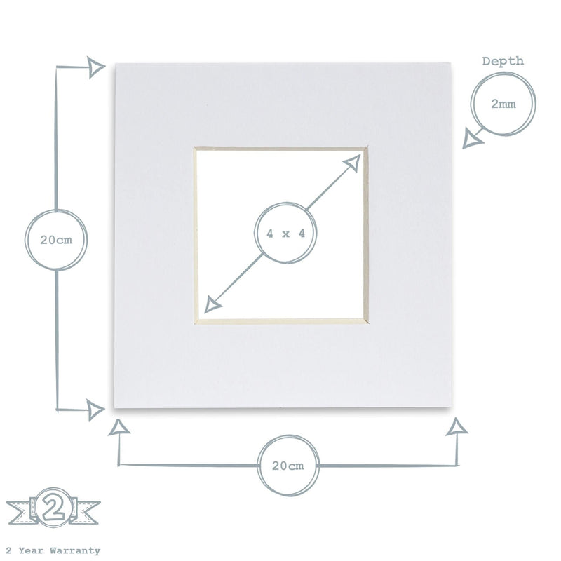 4" x 4" Picture Mount for 8" x 8" Frame - By Nicola Spring