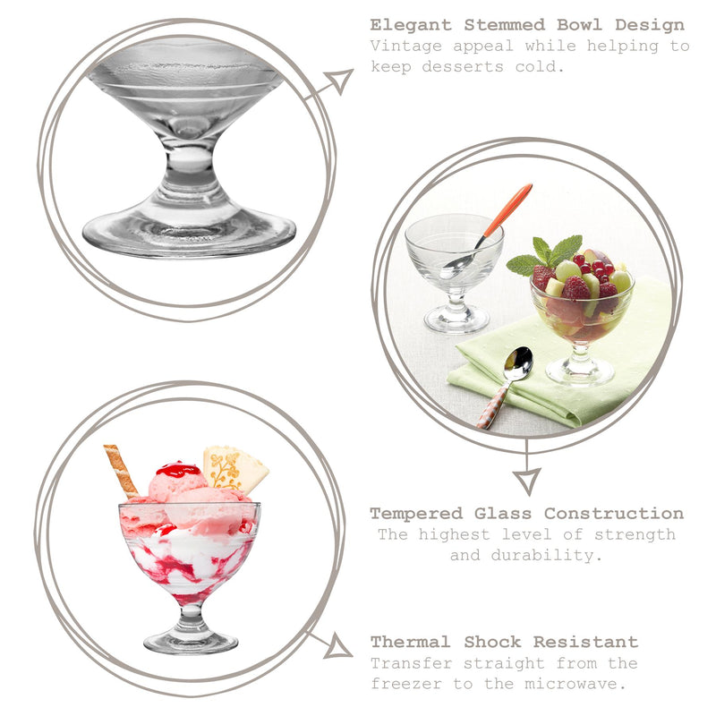 250ml Gigogne Glass Ice Cream Bowl - By Duralex