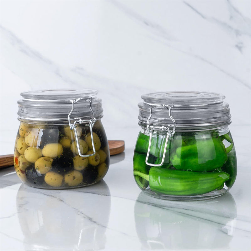 Argon Tableware Food Storage Jars with Clip Top Lid