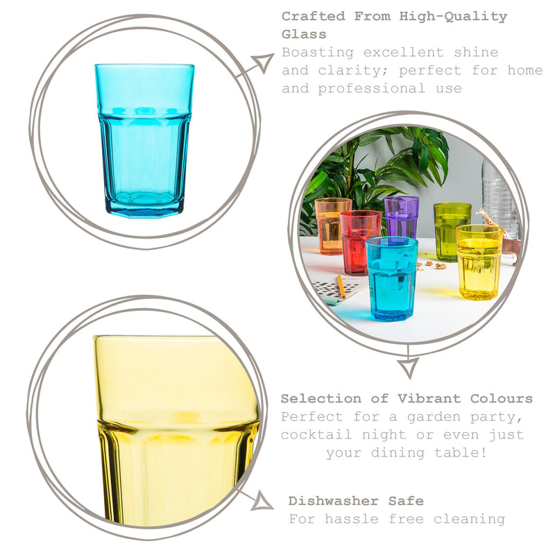 Rink Drink Coloured Highball Glass - 365ml