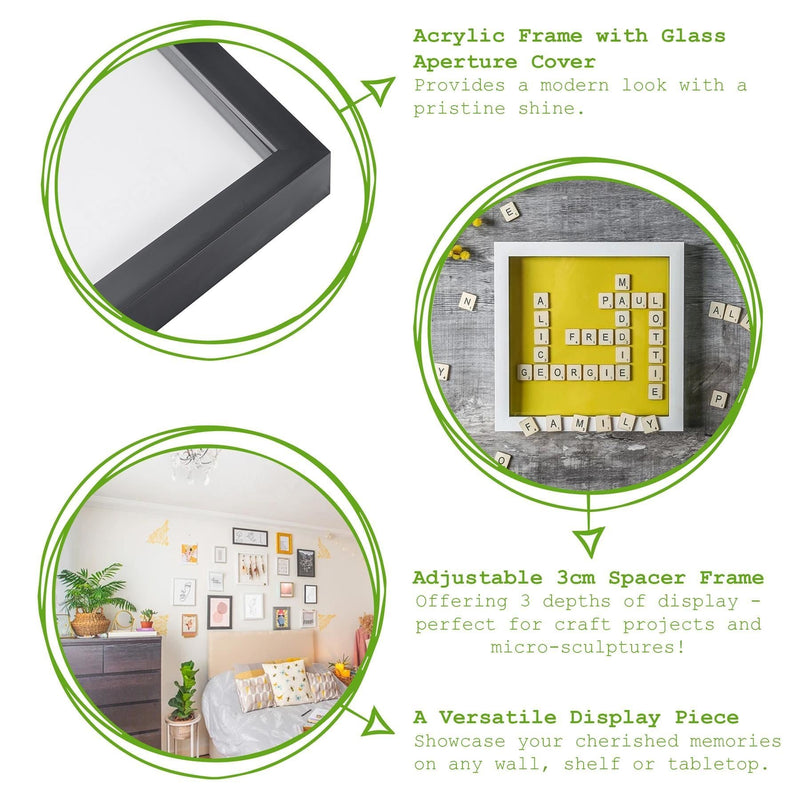 4" x 6" 3D Deep Box Photo Frame - by Nicola Spring