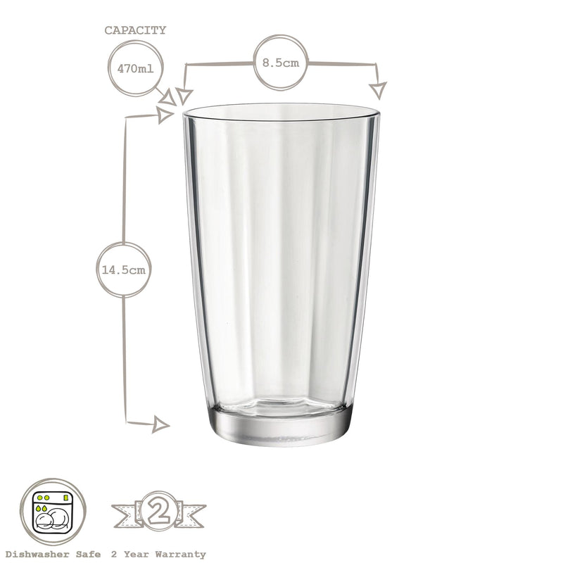 470ml Pulsar Highball Glass - By Bormioli Rocco