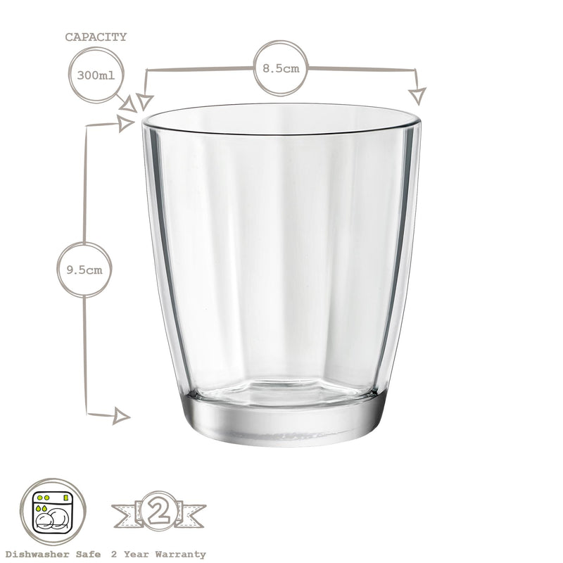 300ml Pulsar Glass Whiskey Tumbler - By Bormioli Rocco