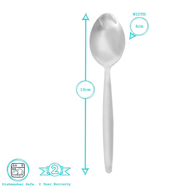 19cm Economy Stainless Steel Dessert Spoon - By Argon Tableware