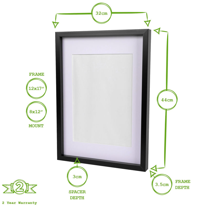 A3 (12" x 17") 3D Box Photo Frame with A4 Mount - By Nicola Spring