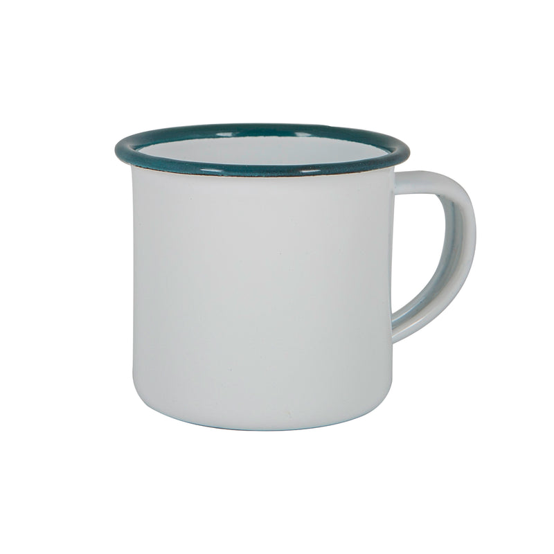 Argon Tableware White Enamel Espresso Cup - 130ml - Green